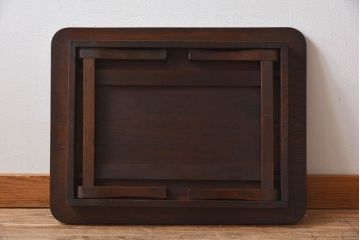 レトロ家具　天板一枚板　昭和レトロなアンティークちゃぶ台