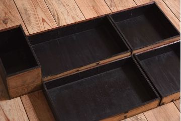 アンティーク雑貨　総欅材　和製アンティーク　酒田　裁縫箱