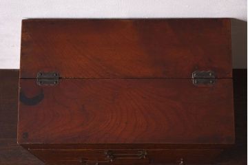 アンティーク雑貨　総欅材　和製アンティーク　酒田　裁縫箱