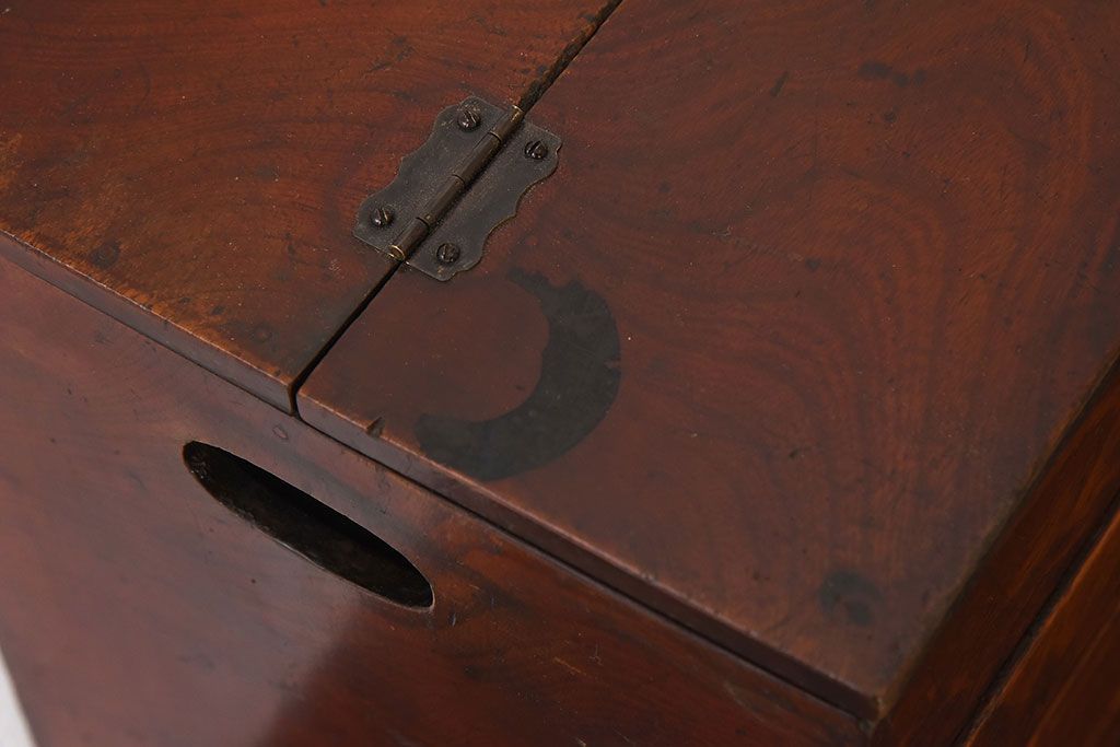 アンティーク雑貨　総欅材　和製アンティーク　酒田　裁縫箱