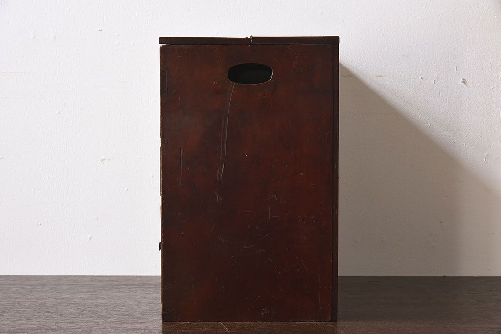 アンティーク雑貨　総欅材　和製アンティーク　酒田　裁縫箱