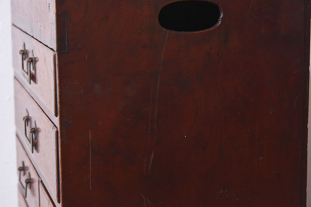 アンティーク雑貨　総欅材　和製アンティーク　酒田　裁縫箱