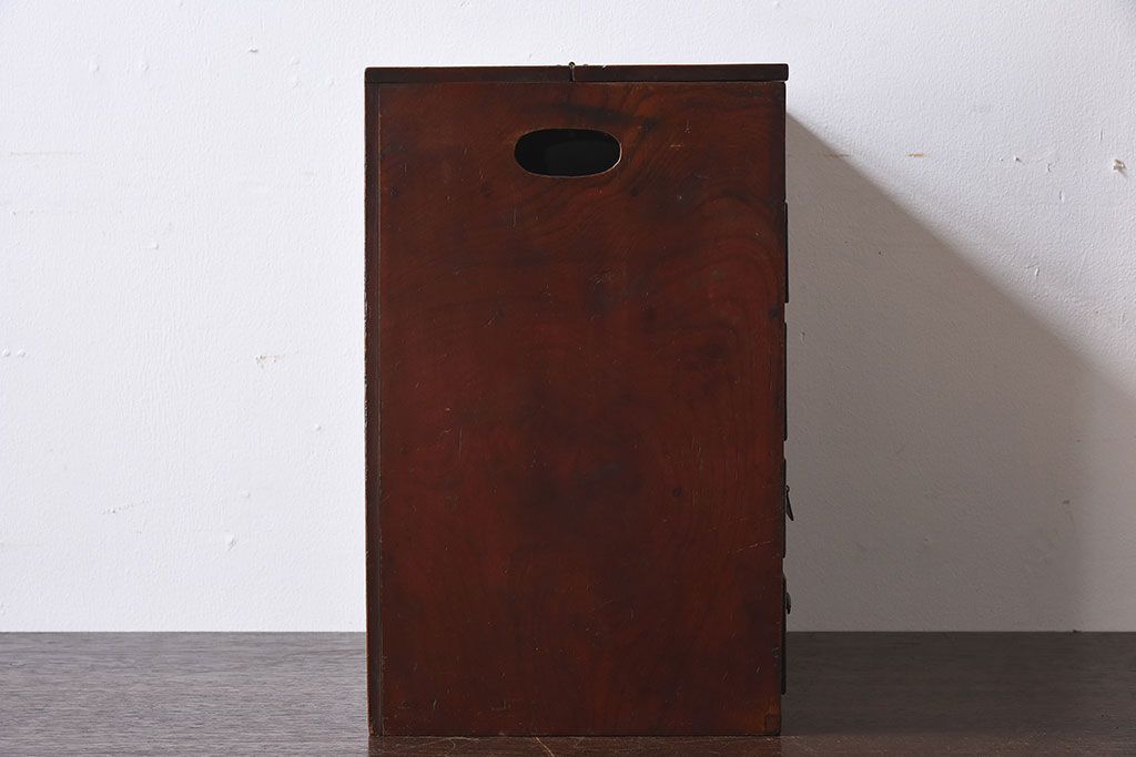 アンティーク雑貨　総欅材　和製アンティーク　酒田　裁縫箱