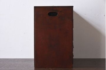 アンティーク雑貨　総欅材　和製アンティーク　酒田　裁縫箱