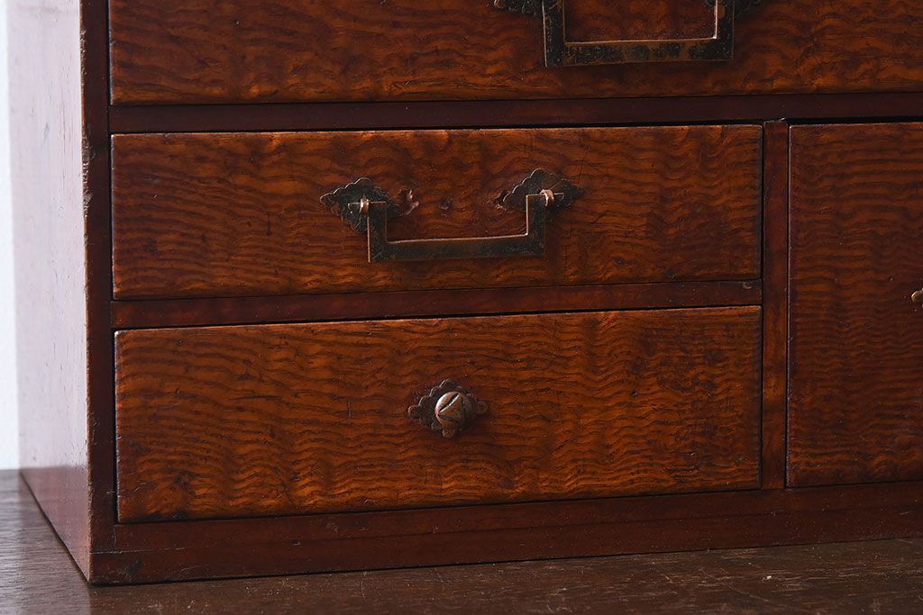 アンティーク雑貨　総欅材　和製アンティーク　酒田　裁縫箱