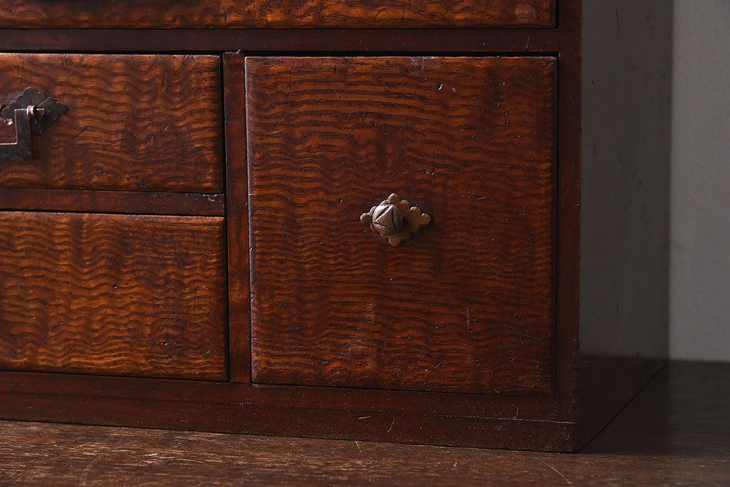 アンティーク雑貨　総欅材　和製アンティーク　酒田　裁縫箱