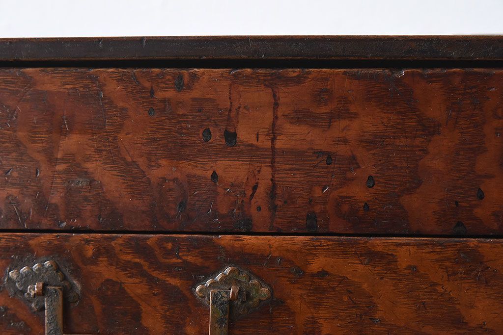 アンティーク雑貨　総欅材　和製アンティーク　酒田　裁縫箱