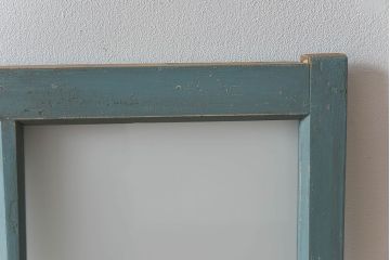 すりガラス入り!レトロデザイン　シンプルなペイントガラス戸2枚セット(窓)