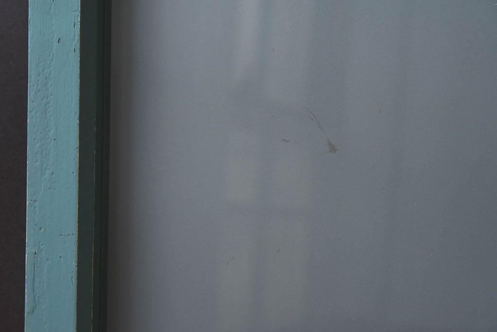 すりガラス入り!レトロデザイン　シンプルなペイントガラス戸2枚セット(窓)