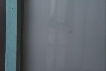 すりガラス入り!レトロデザイン　シンプルなペイントガラス戸2枚セット(窓)