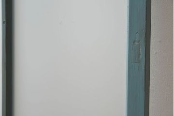 すりガラス入り!レトロデザイン　シンプルなペイントガラス戸2枚セット(窓)