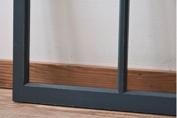 ゆらゆらガラス入り!レトロデザイン　シンプルなペイントガラス戸2枚セット(窓)