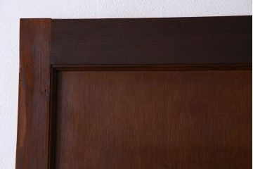 チェッカーガラス入り!古い木のレトロなアンティークドア(扉)