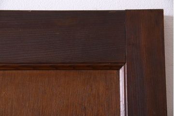 チェッカーガラス入り!古い木のレトロなアンティークドア(扉)