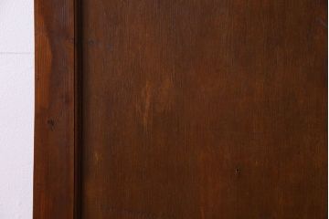 チェッカーガラス入り!古い木のレトロなアンティークドア(扉)