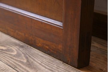 チェッカーガラス入り!古い木のレトロなアンティークドア(扉)