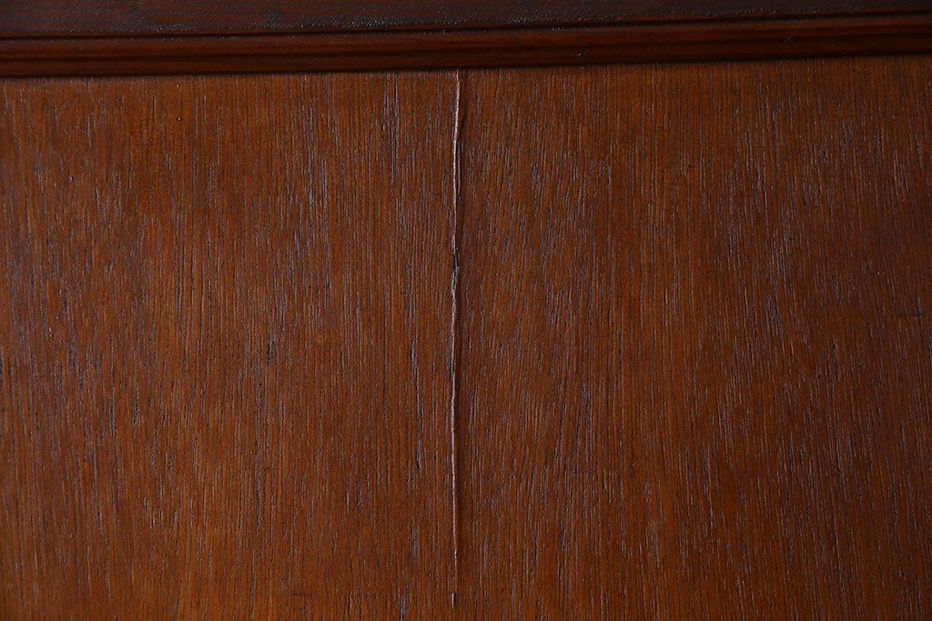 チェッカーガラス入り!古い木のレトロなアンティークドア(扉)