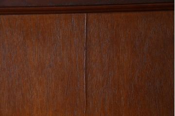 チェッカーガラス入り!古い木のレトロなアンティークドア(扉)