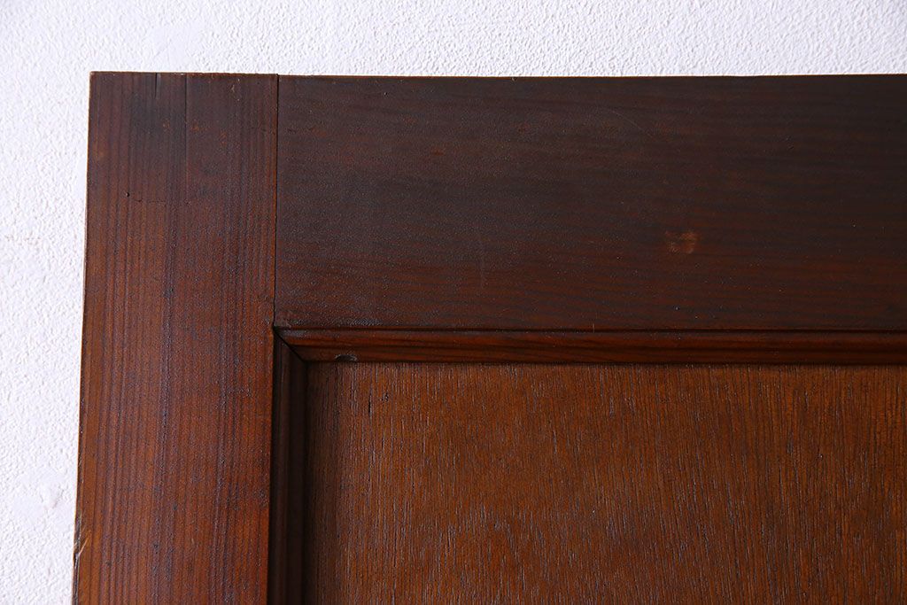 チェッカーガラス入り!古い木のレトロなアンティークドア(扉)