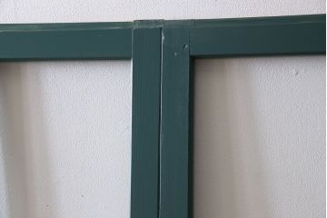 アンティークペイント!レトロでおしゃれなガラス戸2枚セット