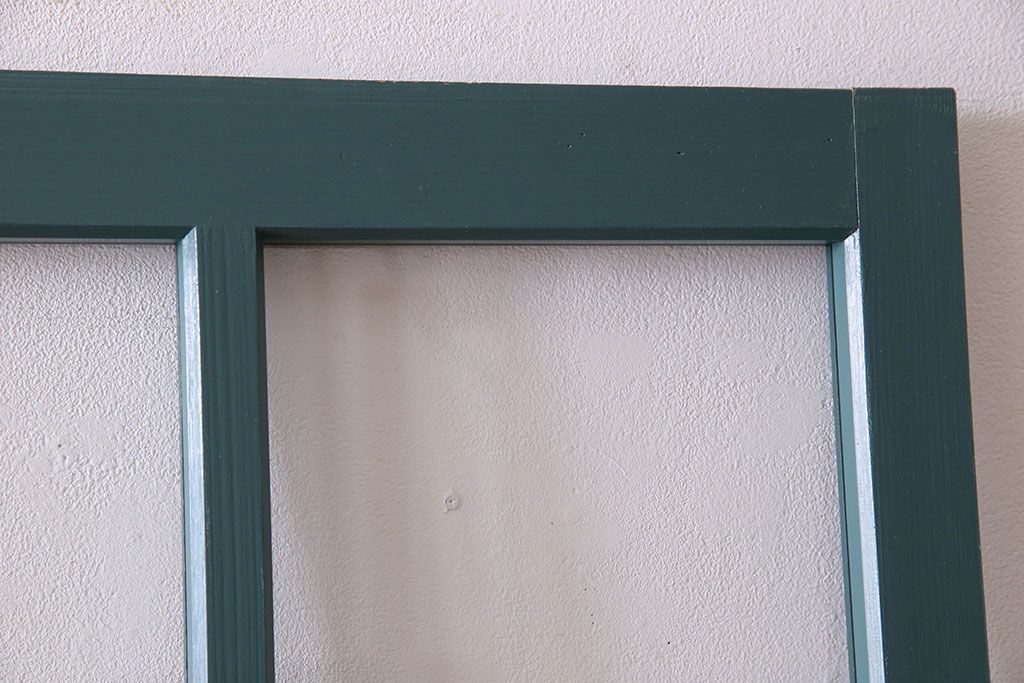 アンティークペイント!レトロでおしゃれなガラス戸2枚セット