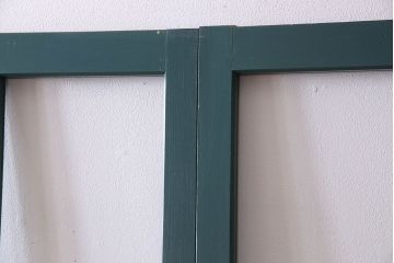 アンティークペイント!レトロでおしゃれなガラス戸2枚セット