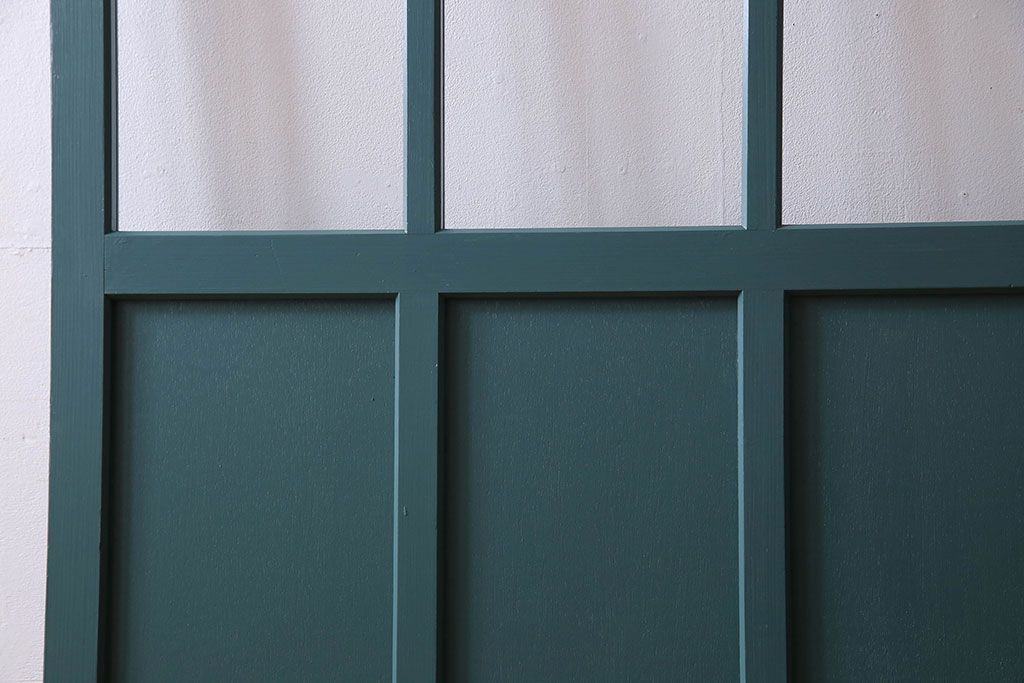 アンティークペイント!レトロでおしゃれなガラス戸2枚セット