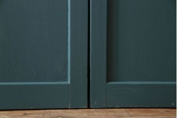 アンティークペイント!レトロでおしゃれなガラス戸2枚セット