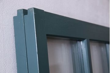 アンティークペイント!レトロでおしゃれなガラス戸2枚セット