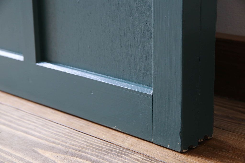 アンティークペイント!レトロでおしゃれなガラス戸2枚セット