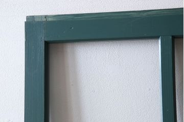 アンティークペイント!レトロでおしゃれなガラス戸2枚セット