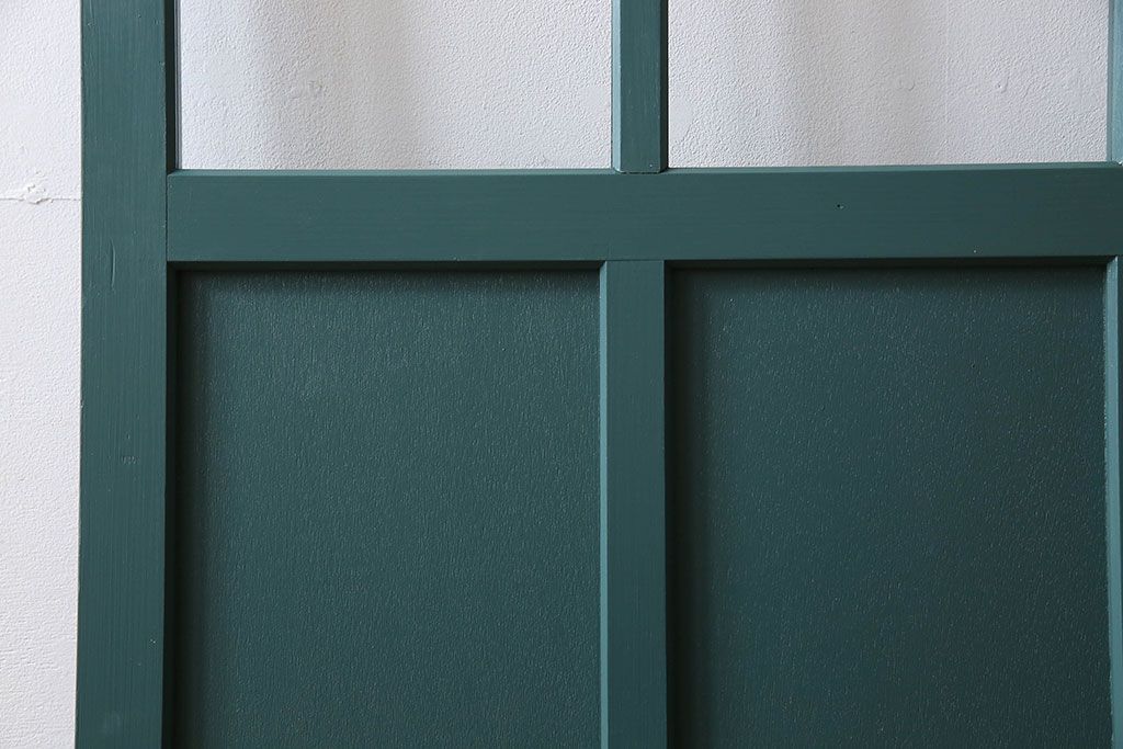 アンティークペイント!レトロでおしゃれなガラス戸2枚セット