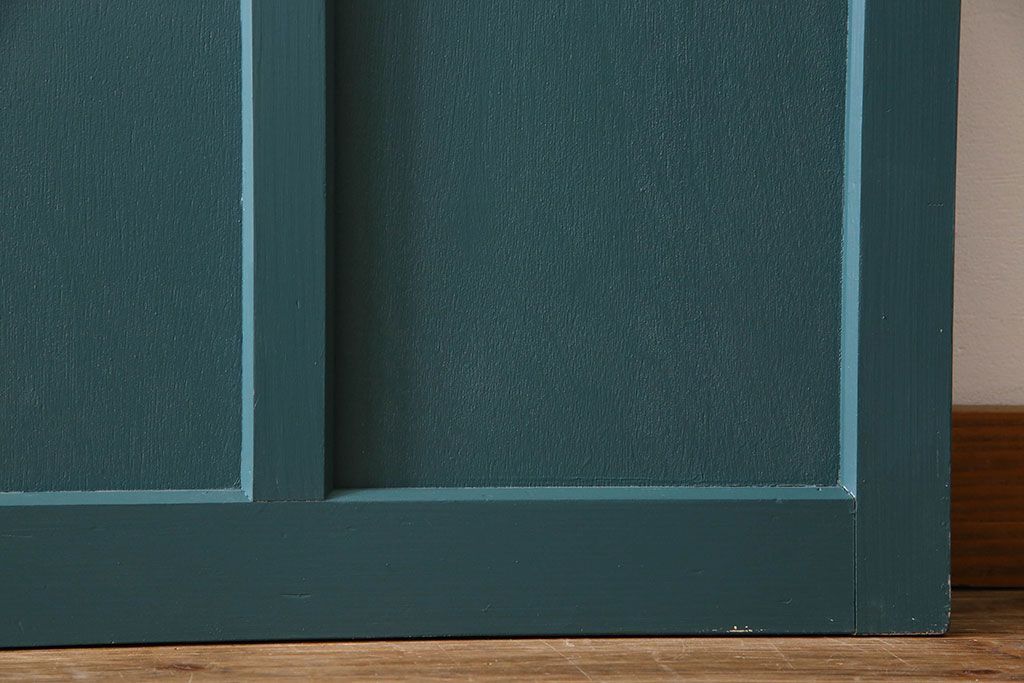 アンティークペイント!レトロでおしゃれなガラス戸2枚セット