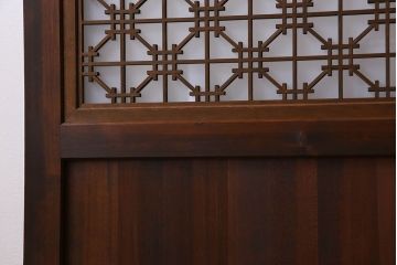 古民具・骨董　裏すりガラス入り!組子帯戸4枚セット(ガラス帯戸)