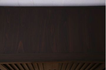 アンティーク家具　明治期　六尺　縦桟四枚引き戸　収納箪笥サイドボード(水屋箪笥)(2)