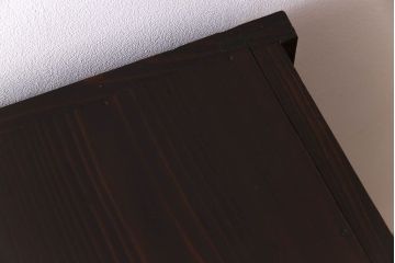 アンティーク家具　明治期　六尺　縦桟四枚引き戸　収納箪笥サイドボード(水屋箪笥)(2)