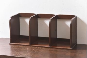 アンティーク雑貨　昭和レトロ　古い木のアンティーク本立て