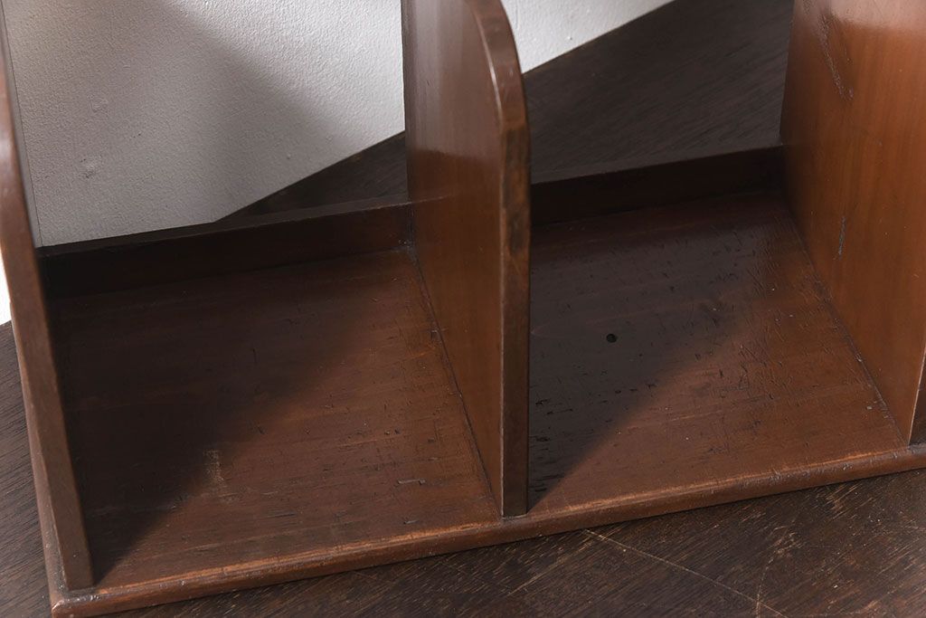 アンティーク雑貨　昭和レトロ　古い木のアンティーク本立て