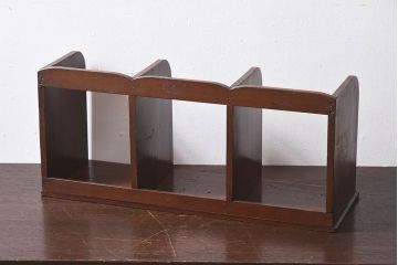 アンティーク雑貨　昭和レトロ　古い木のアンティーク本立て