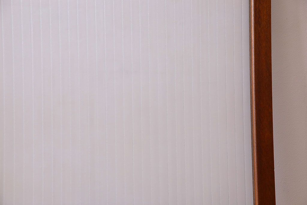 アンティーク　レトロな古い木味の銀モールガラス入り引き戸2枚セット(窓)(2)