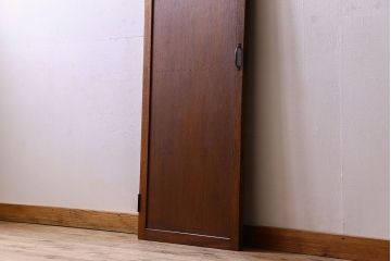 ダイヤ・銀モールガラス入り!昭和レトロな木製アンティークドア(扉)