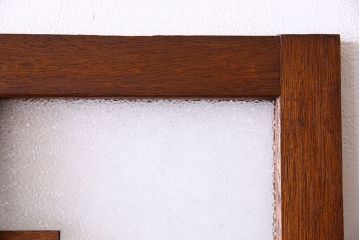 ダイヤ・銀モールガラス入り!昭和レトロな木製アンティークドア(扉)