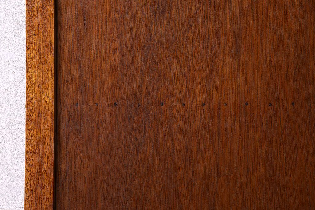 ダイヤ・銀モールガラス入り!昭和レトロな木製アンティークドア(扉)