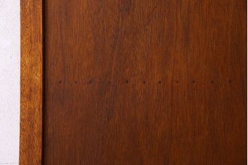 ダイヤ・銀モールガラス入り!昭和レトロな木製アンティークドア(扉)