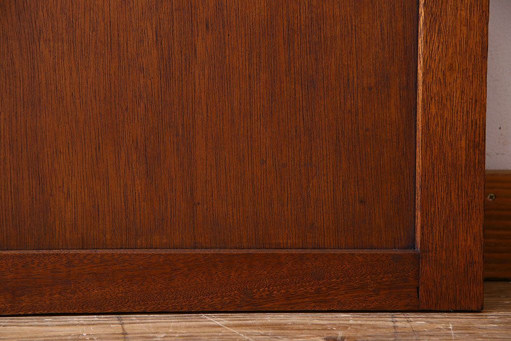 ダイヤ・銀モールガラス入り!昭和レトロな木製アンティークドア(扉)