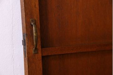 ダイヤ・銀モールガラス入り!昭和レトロな木製アンティークドア(扉)