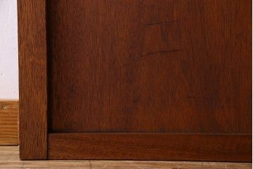 ダイヤ・銀モールガラス入り!昭和レトロな木製アンティークドア(扉)