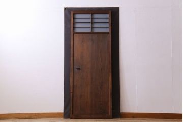 すりガラス入り!昭和大正期のレトロな木製アンティークドア(扉)