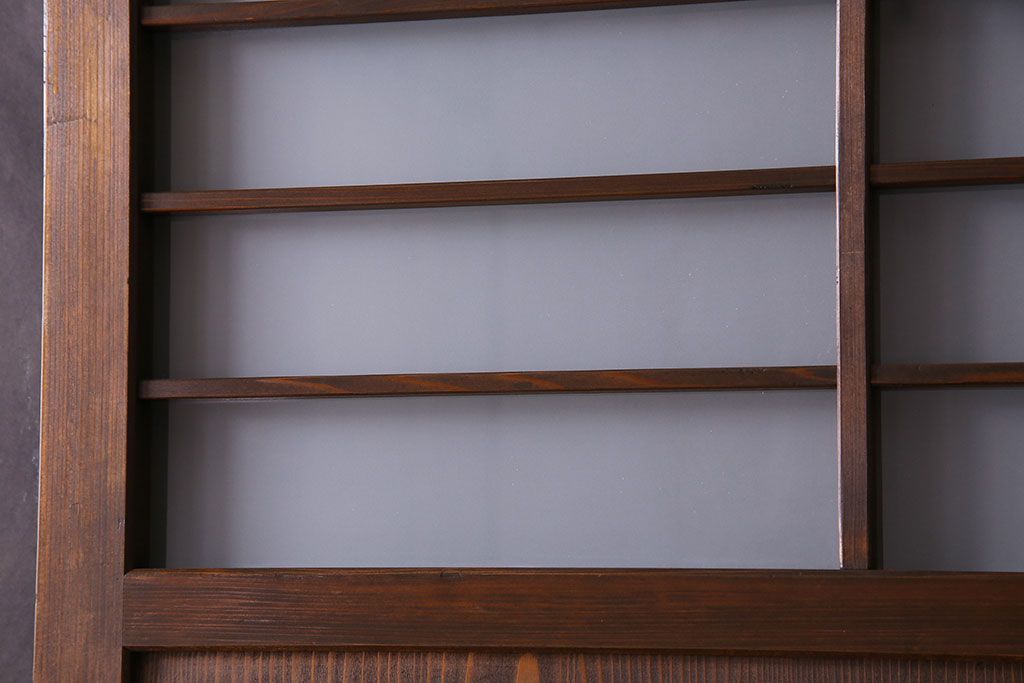 すりガラス入り!昭和大正期のレトロな木製アンティークドア(扉)