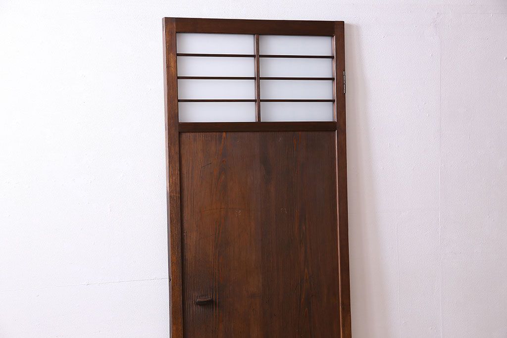 すりガラス入り!昭和大正期のレトロな木製アンティークドア(扉)